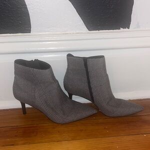 CAbi Black and Gray Ankle Booties